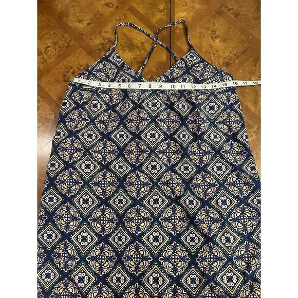 Old Navy Maxi Dress Flowy Long Womens Sz M Y2K 90s Geometric Multicolor Festival - Picture 8 of 9